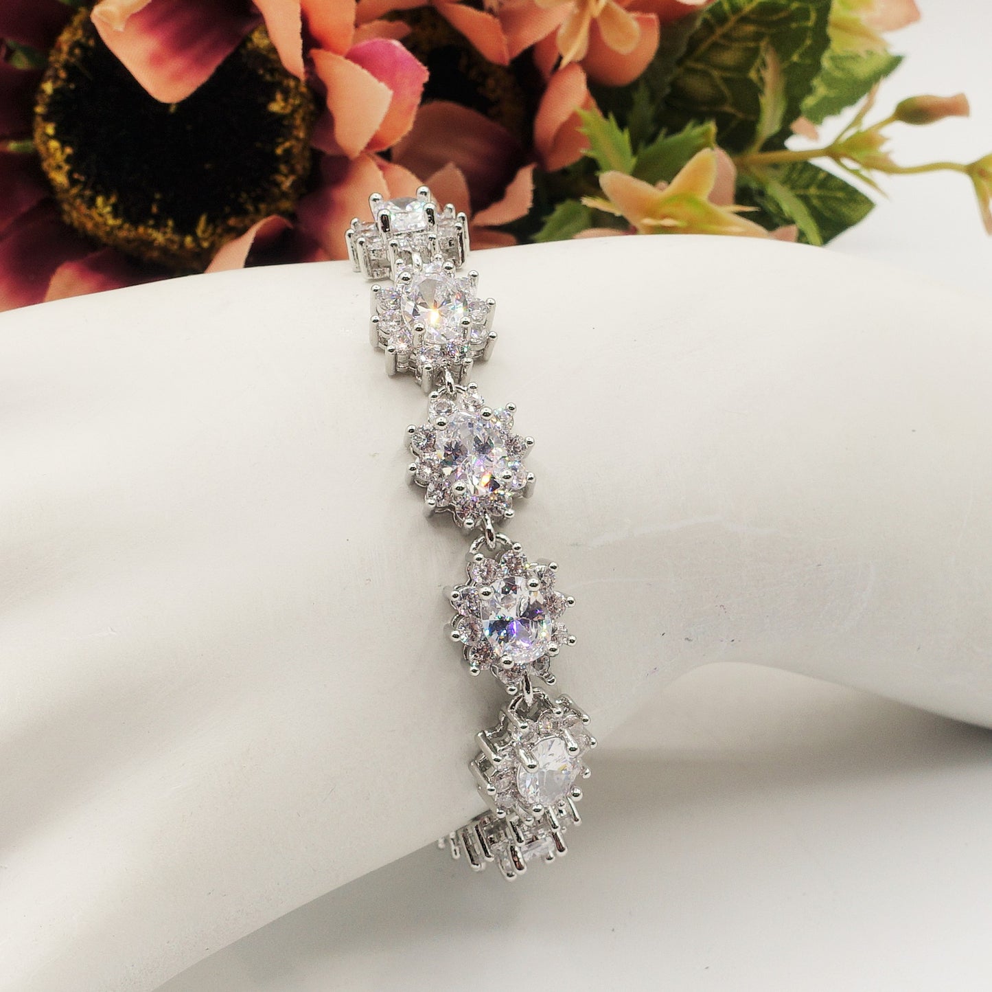 KATE RAINBOW - Bracciale Tennis con Cubic Zirconia ovale