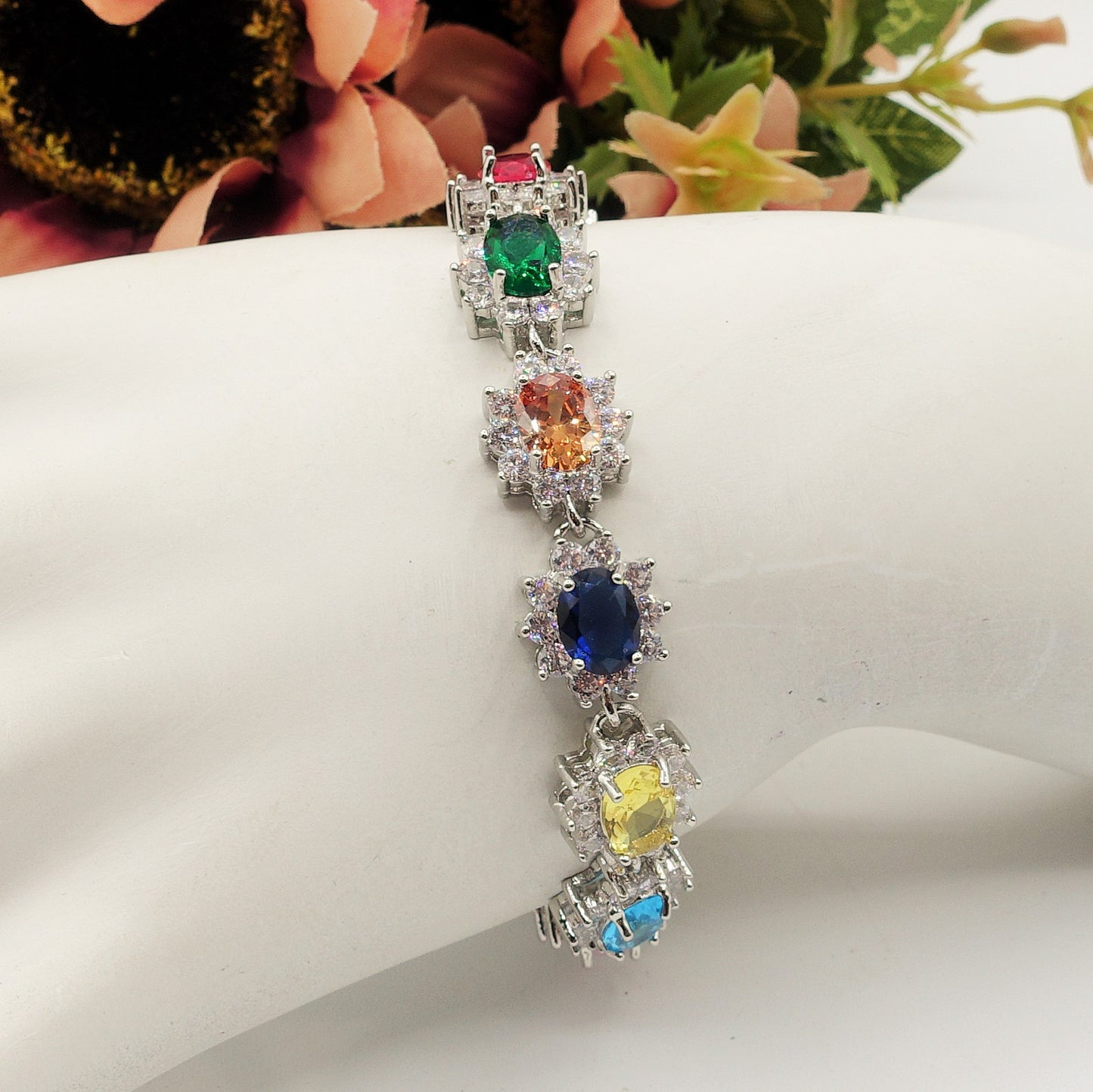 KATE RAINBOW - Bracciale Tennis con Cubic Zirconia ovale