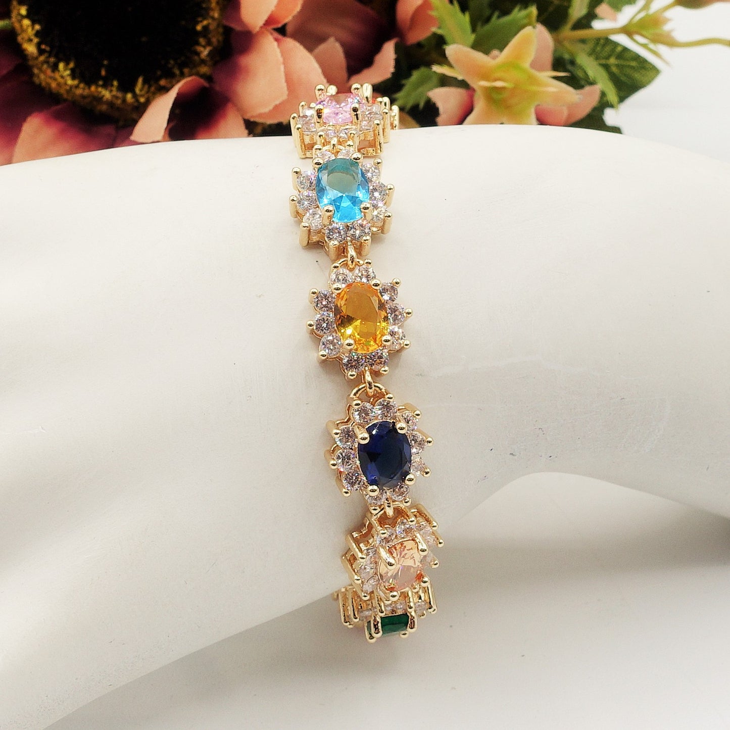KATE RAINBOW - Bracciale Tennis con Cubic Zirconia ovale