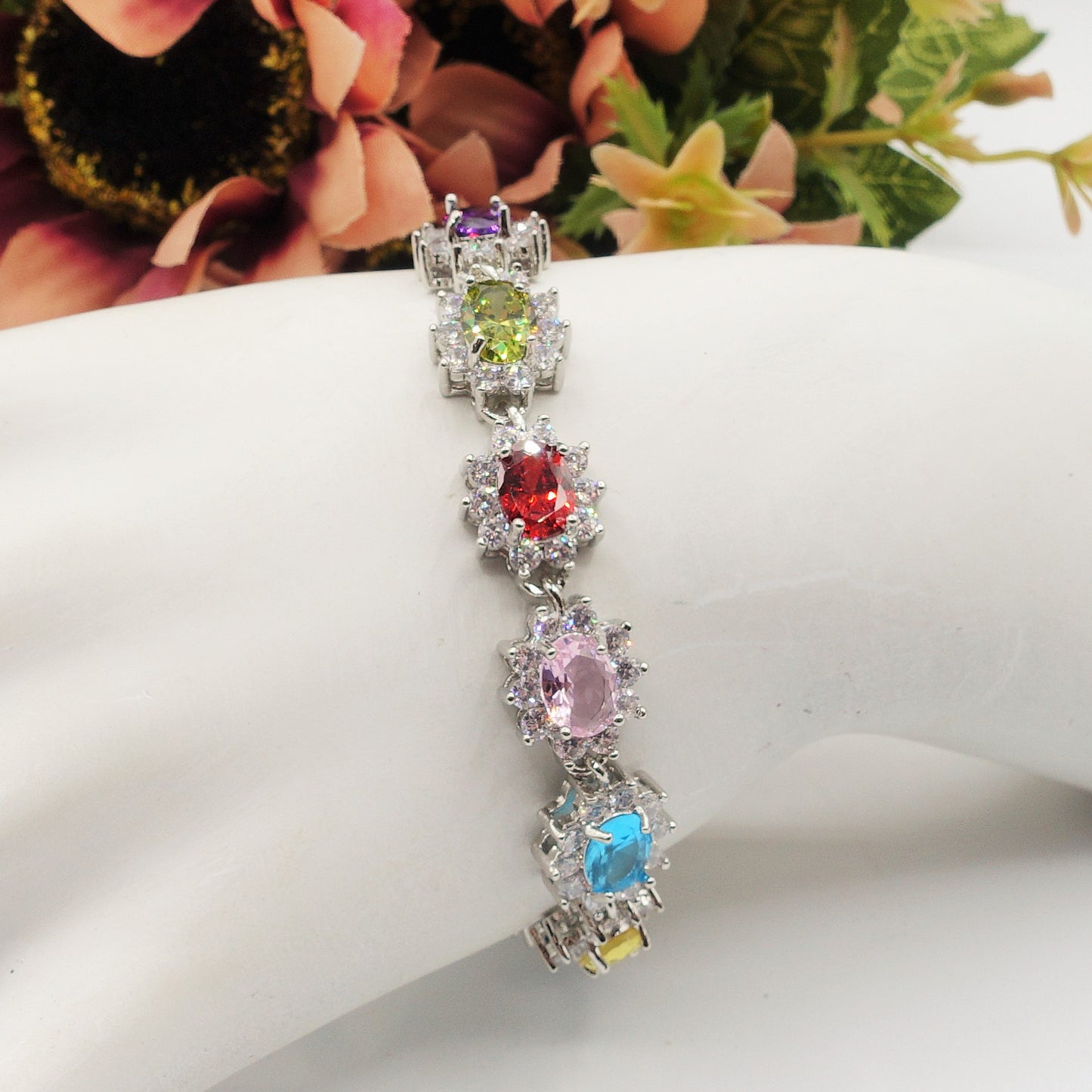 KATE RAINBOW - Bracciale Tennis con Cubic Zirconia ovale