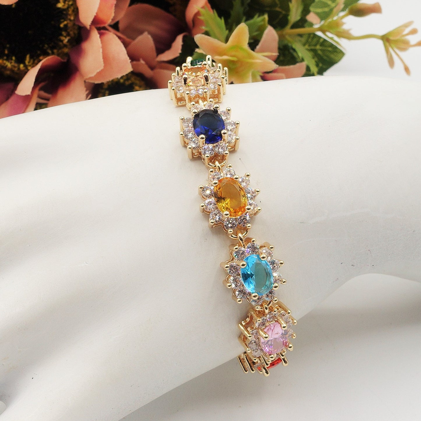 KATE RAINBOW - Bracciale Tennis con Cubic Zirconia ovale