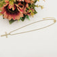 ARTEMIS - ACCIAIO INOSSIDABILE- collana in cubic zirconia con croce