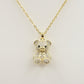 PADDINGTON - ACCIAIO INOSSIDABILE- collana con pendente orsetto in cubic zirconia