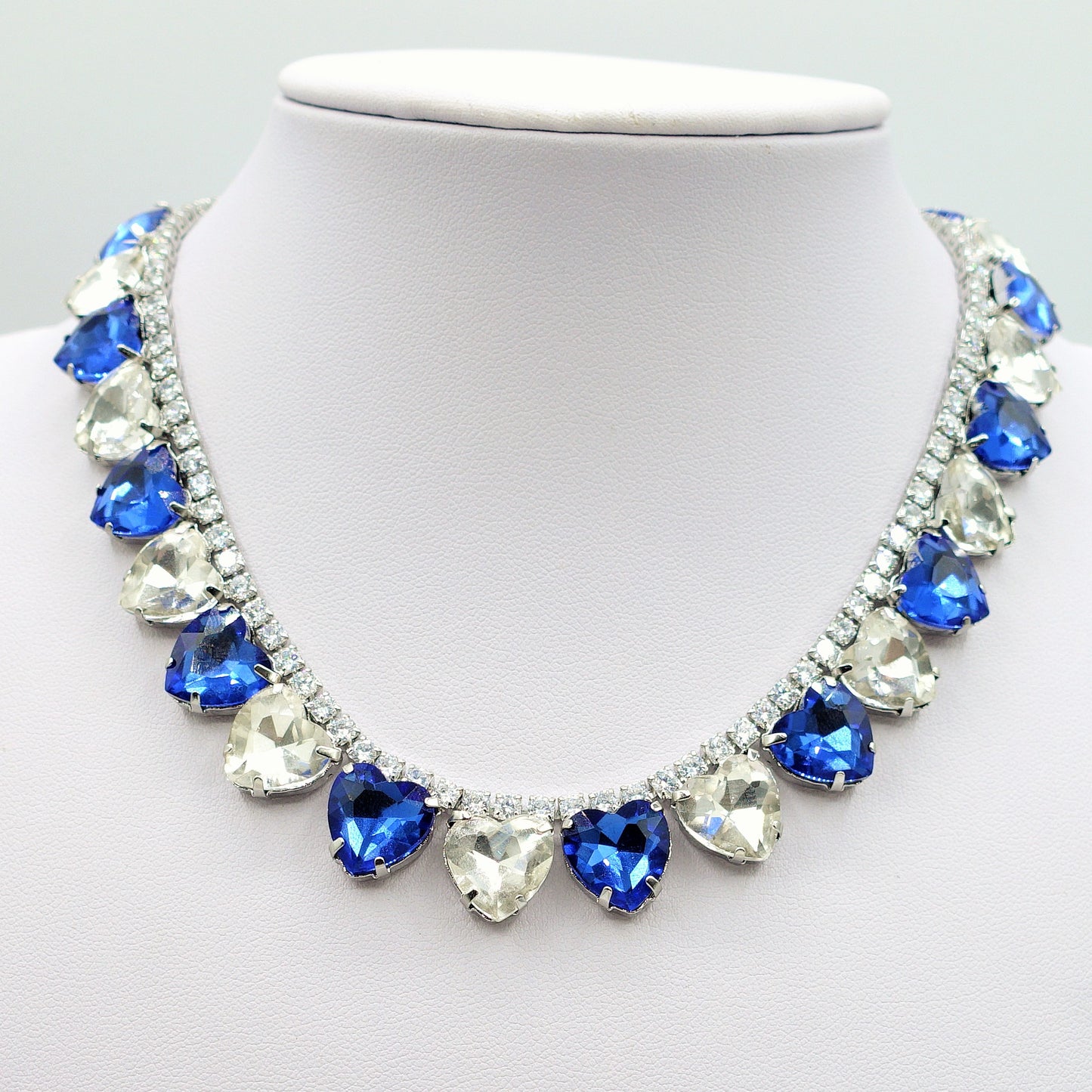 WENDY HEARTS - collier con pietre a CUORE sfaccettate e cubic zirconia