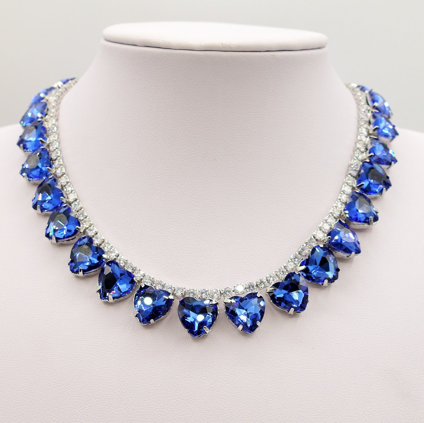 WENDY HEARTS - collier con pietre a CUORE sfaccettate e cubic zirconia