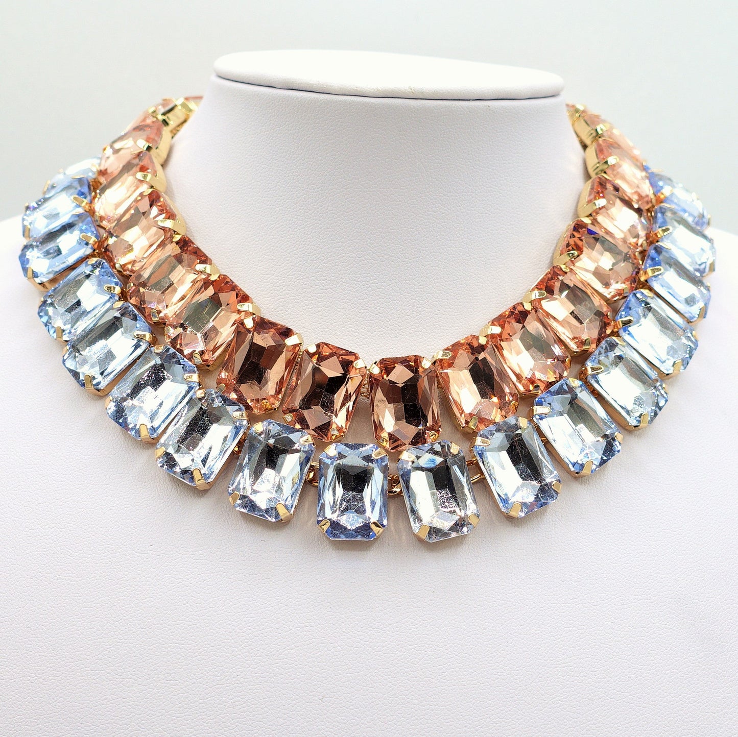 MARGOT collier con pietre sfaccettate - silver