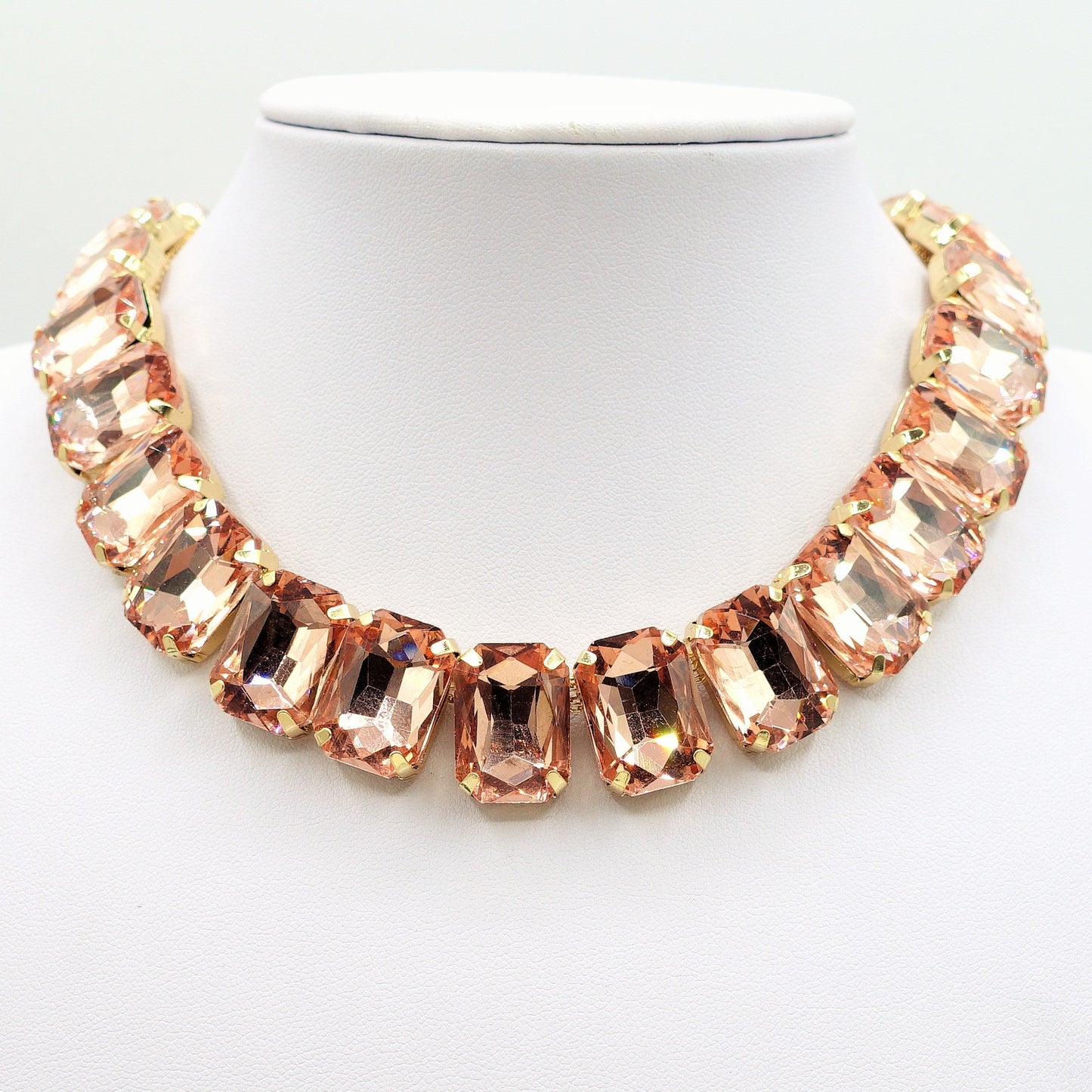 MARGOT collier con pietre sfaccettate - silver
