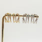 BETTY ~ orecchini bottone a serpente con cubic zirconia