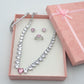 CHERIE - THE PINK DREAM BOX - SET  abbinato  Collier cubic zirconia forma di cuore