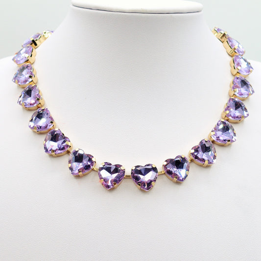 LUCE HEARTS 2.0 - collier con pietre A CUORE sfaccettate