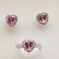 CHERIE - THE PINK DREAM BOX - SET  abbinato  Collier cubic zirconia forma di cuore
