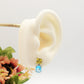 CHARIS tiny - Orecchini bottone con Cubic Zirconia RAINBOW