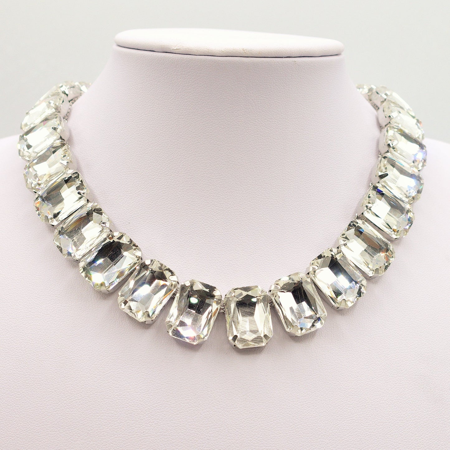 MARGOT collier con pietre sfaccettate - silver