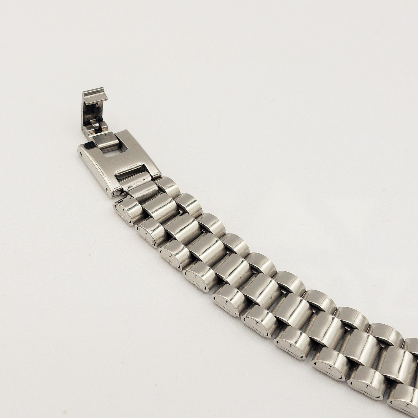 BRACCIALE uomo ACCIAIO catena tripla maglia orologio