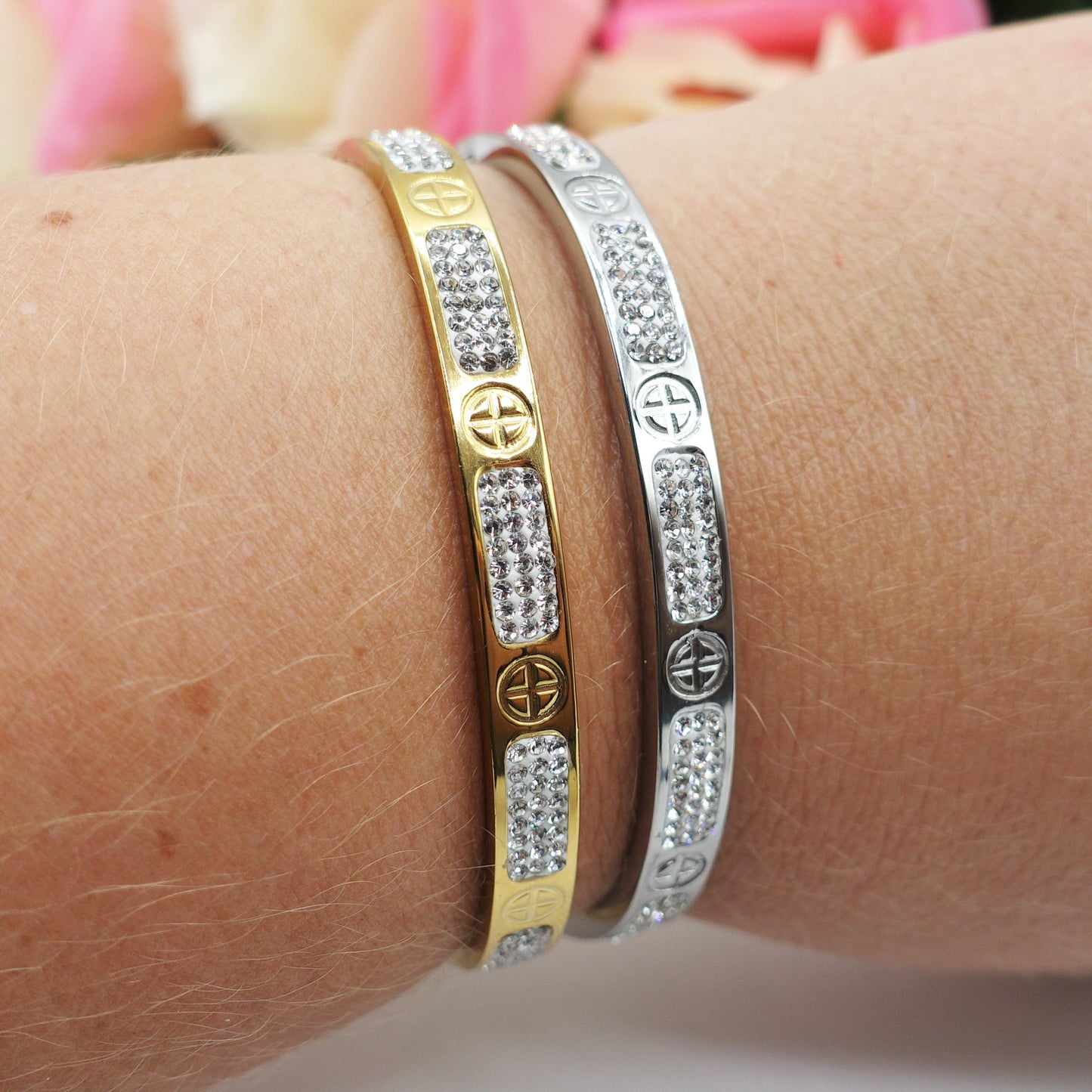 FLORENCE CRYSTAL ~ Bracciale in acciaio inossidabile