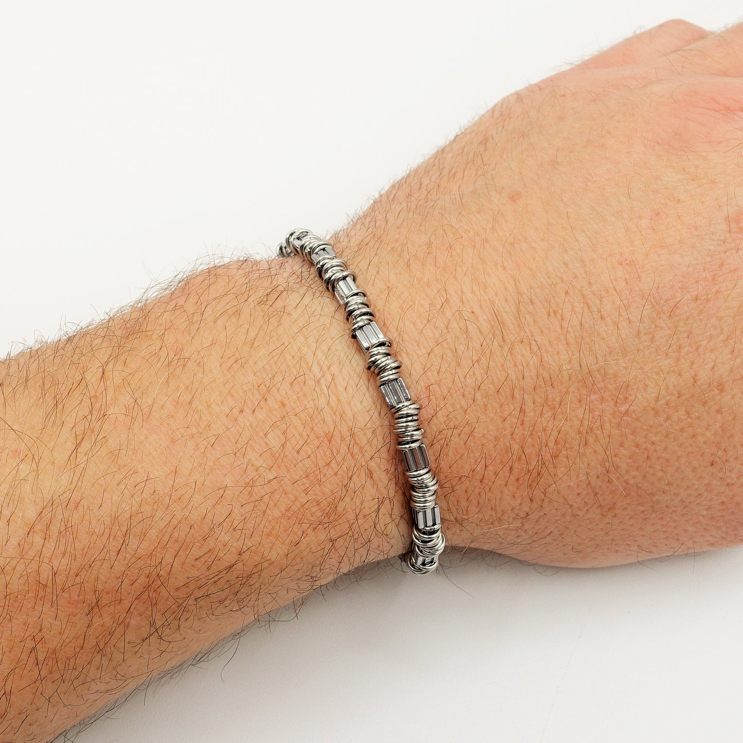 Bracciale uomo catena NODINI ACCIAIO