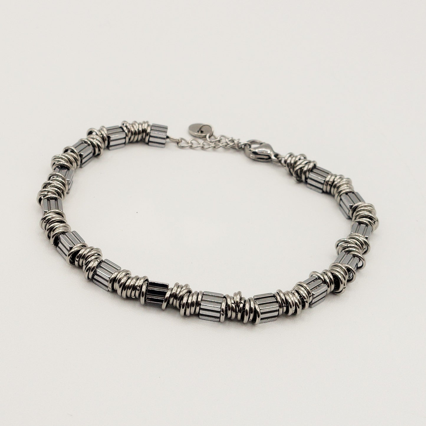 Bracciale uomo catena NODINI ACCIAIO