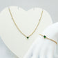 AURORA small ~ ACCIAIO INOSSIDABILE -Collana tennis in cubic zirconia con cuore centrale