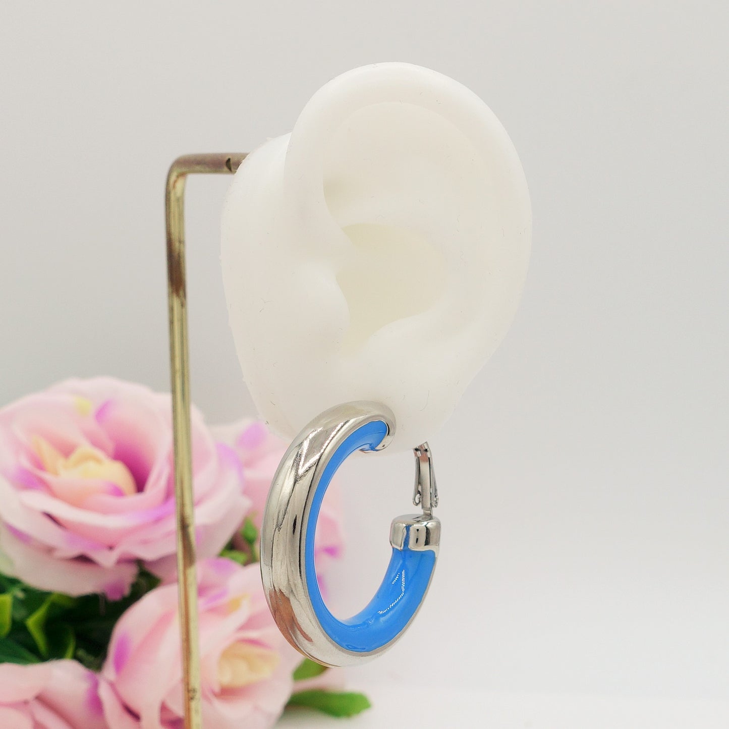 DREW - ACCIAIO INOSSIDABILE - Big Hoops orecchini a cerchio smaltati