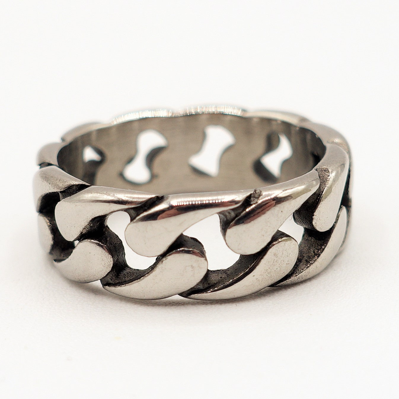 ANELLO uomo catena Groumette xl ACCIAIO
