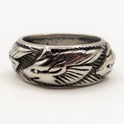 ANELLO maxi fede uomo inciso ACCIAIO