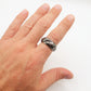 ANELLO maxi fede uomo inciso ACCIAIO