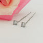 SHINY RAINBOW- Acciaio inossidabile ~ PAIO Orecchini filo pendenti con cubic zirconia
