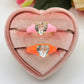 ISABELLE FLUO SMALL ~ Anello a cuore Smaltato con Cubic Zirconia- Regolabile