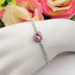 DIANA ~Chunky ~ Bracciale tennis con cuore in Cubic Zirconia