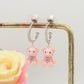 TEDDY CRYSTAL ~ Orecchini a cerchio con orsetto e Cubic Zirconia