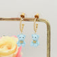 TEDDY CRYSTAL ~ Orecchini a cerchio con orsetto e Cubic Zirconia