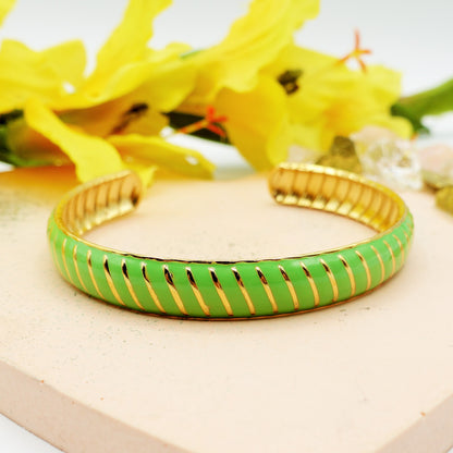MADAGASCAR - ACCIAIO INOSSIDABILE Bracciale rigido smaltato