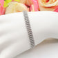 BELLATRIX ~ Bracciale Tennis  triplo in ACCIAIO INOSSIDABILE con cubic zirconia