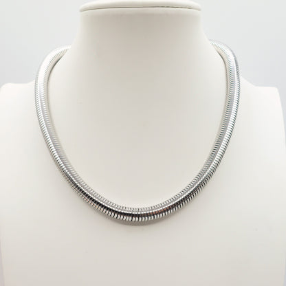 CASSANDRA ROUND ~ Collana tubogas tubolare ACCIAIO inossidabile