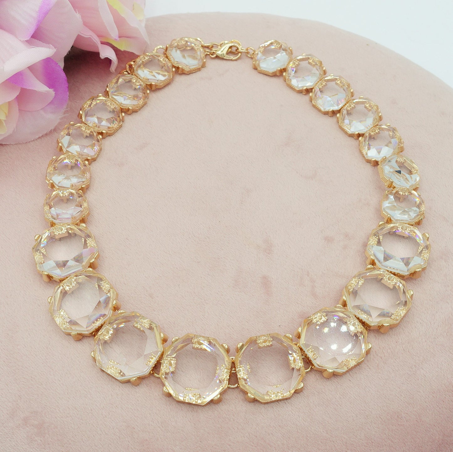 YVONNE SET - Collier e Bracciale con cristalli sfaccettati