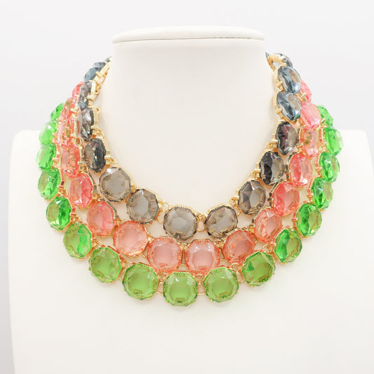 YVONNE - Collier con cristalli sfaccettat