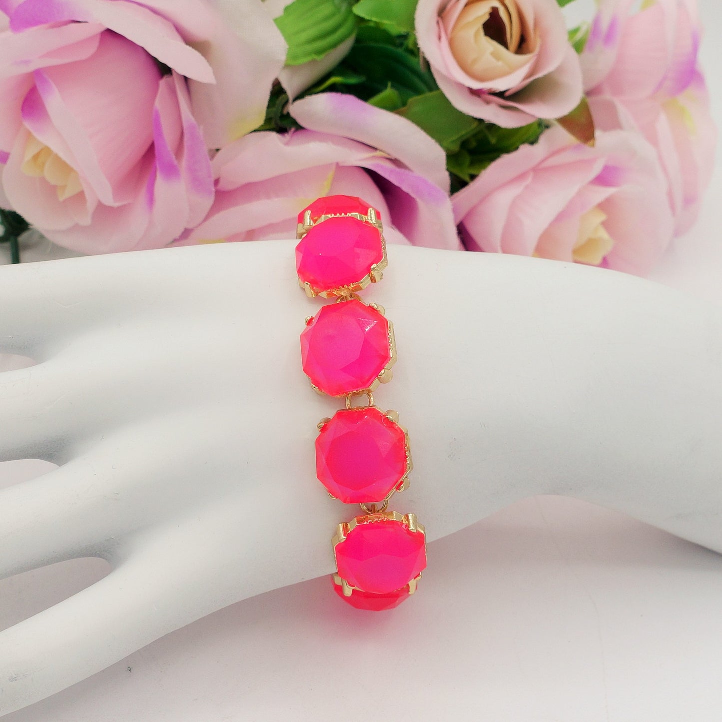 YVONNE - BRACCIALE con cristalli sfaccettati