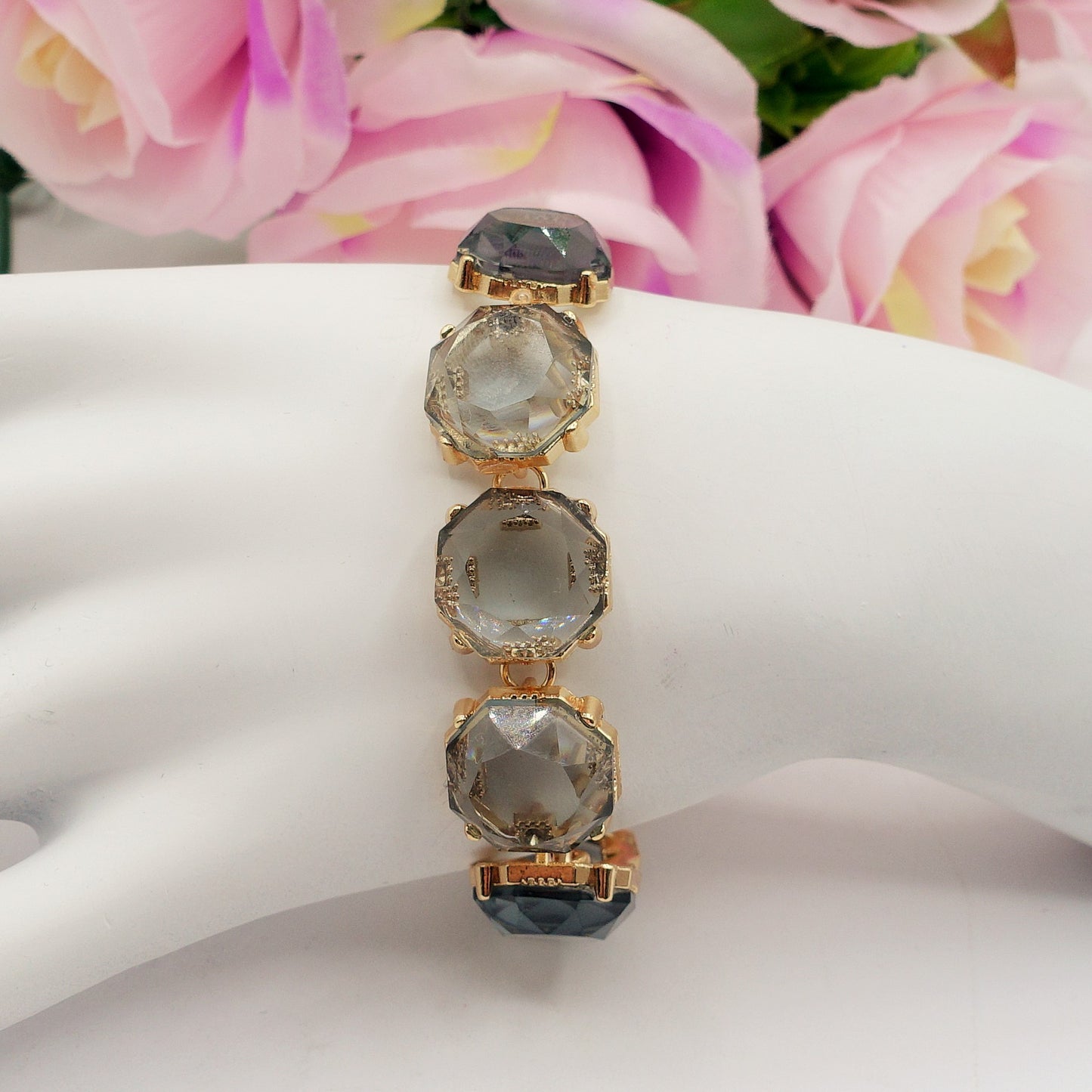 YVONNE - BRACCIALE con cristalli sfaccettati