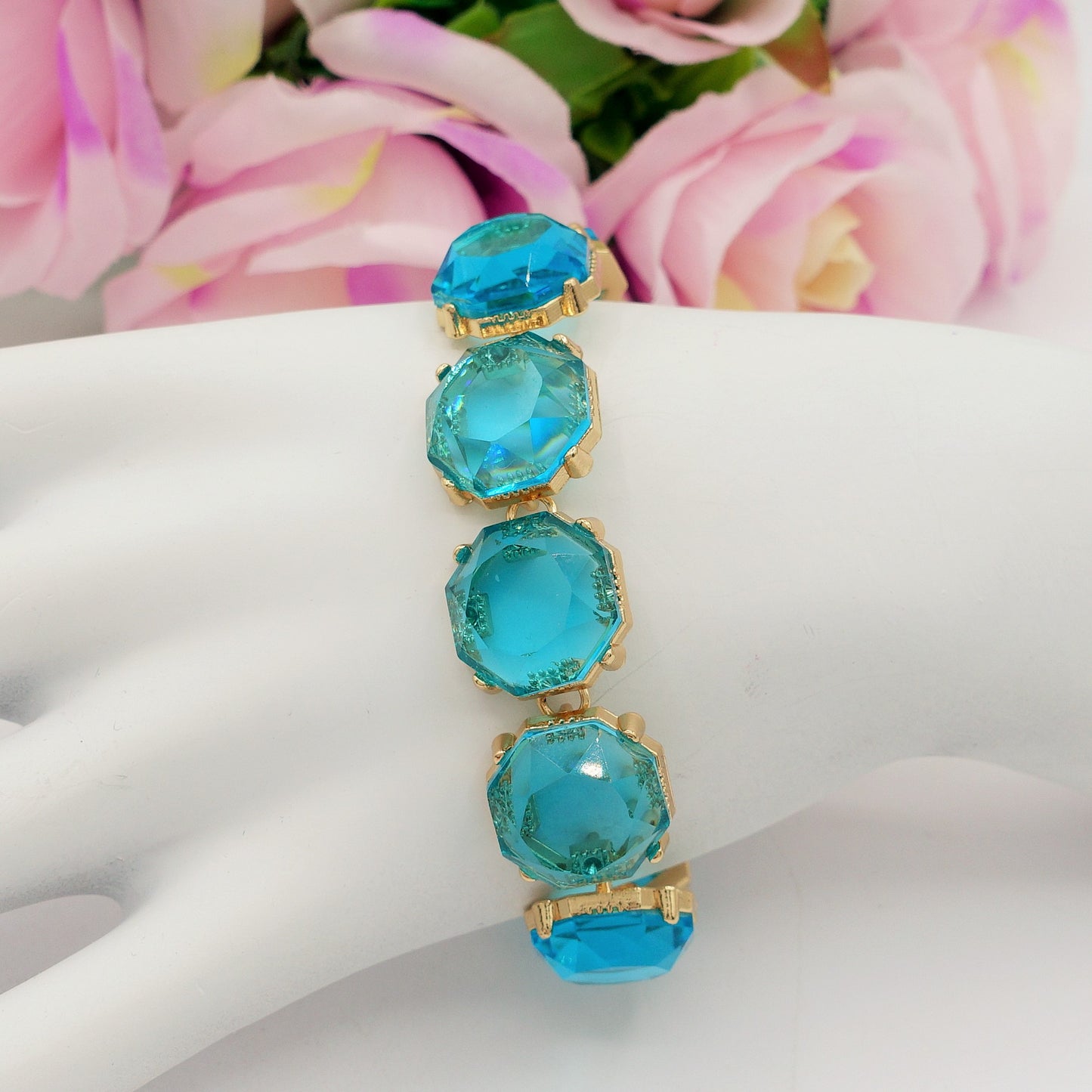 YVONNE - BRACCIALE con cristalli sfaccettati