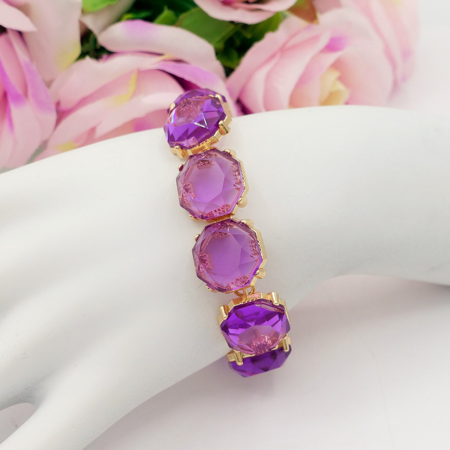 YVONNE - BRACCIALE con cristalli sfaccettati