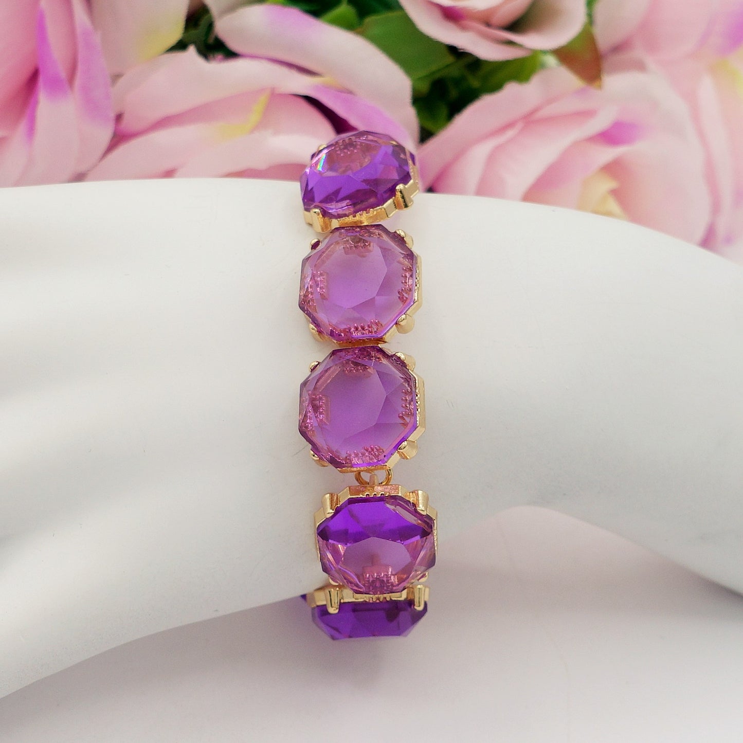 YVONNE - BRACCIALE con cristalli sfaccettati