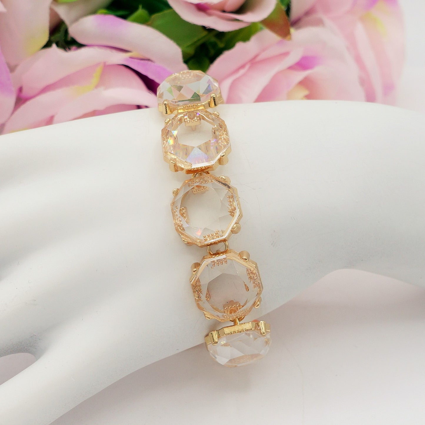 YVONNE - BRACCIALE con cristalli sfaccettati