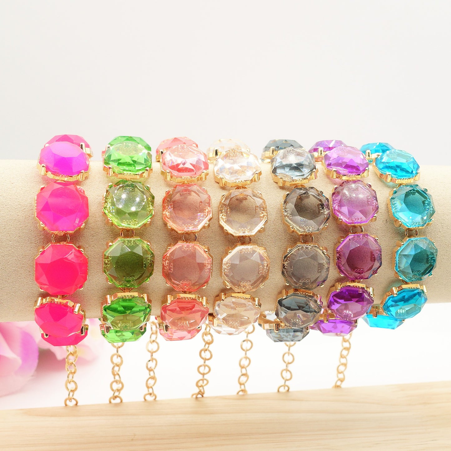 YVONNE - BRACCIALE con cristalli sfaccettati