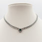 JASMINE ~ ACCIAIO INOSSIDABILE - collana choker in catena con Cubic zirconia a forma di cuore