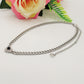 JASMINE ~ ACCIAIO INOSSIDABILE - collana choker in catena con Cubic zirconia a forma di cuore