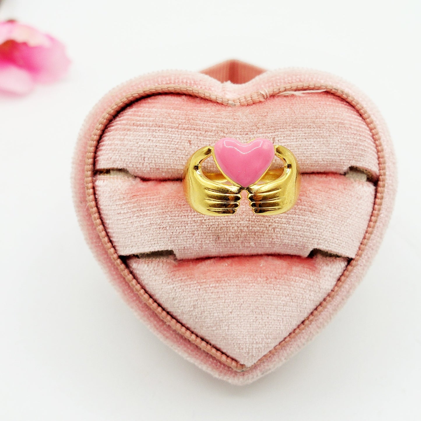 RUBY ~ Anello SMALTATO regolabile ACCIAIO INOSSIDABILE
