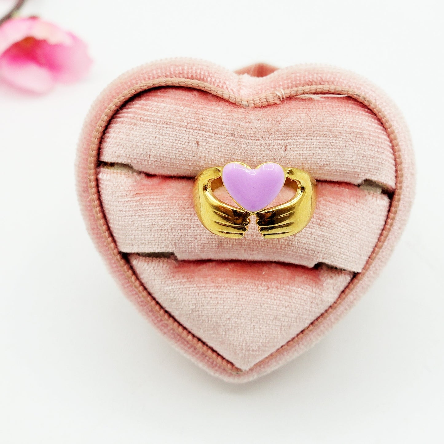 RUBY ~ Anello SMALTATO regolabile ACCIAIO INOSSIDABILE