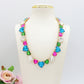 LUCE HEARTS cuori alternati - ACCIAIO inossidabile - collier con pietre sfaccettate