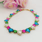 LUCE HEARTS cuori alternati - ACCIAIO inossidabile - collier con pietre sfaccettate