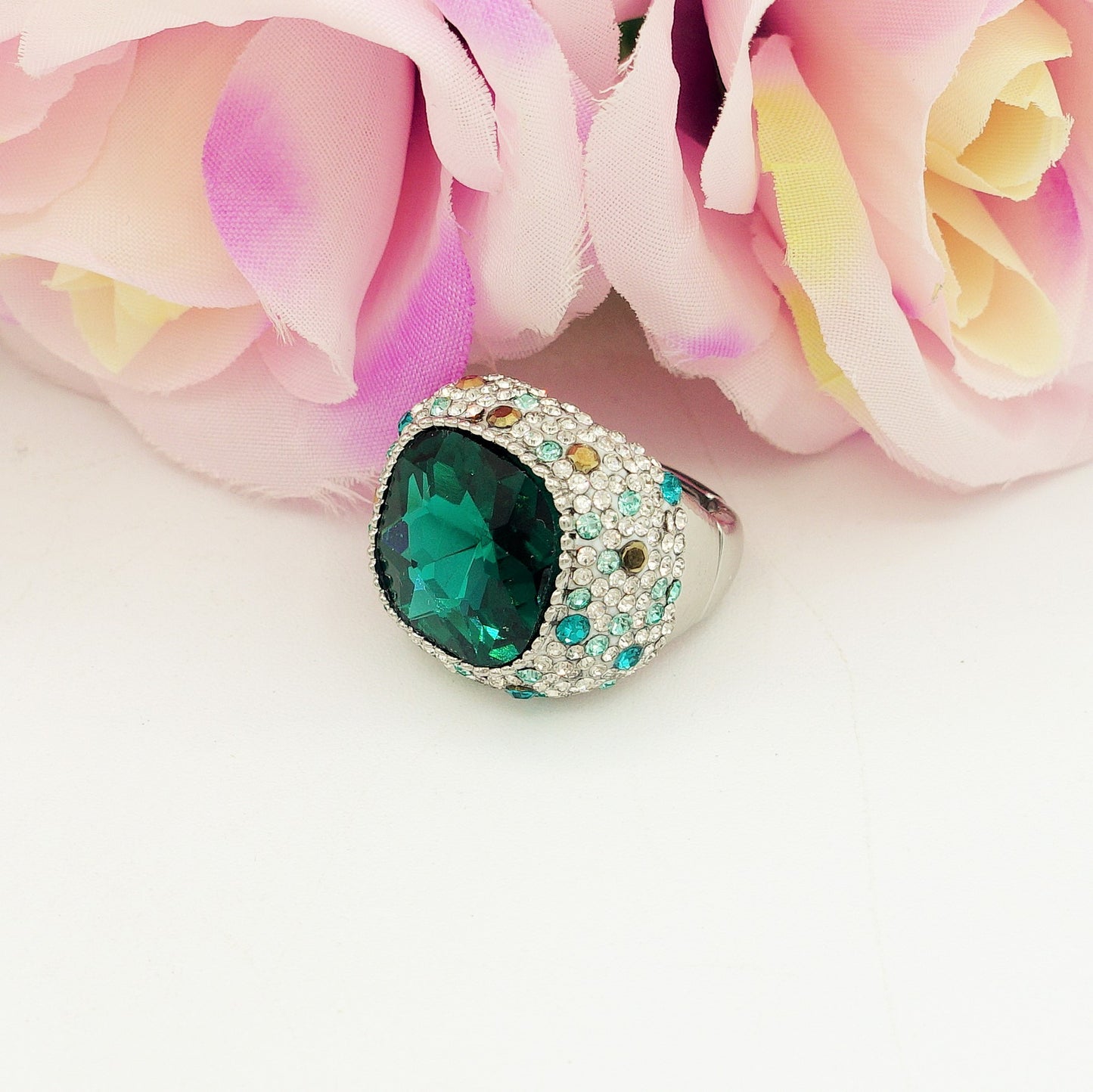DIVA - Cocktail ring regolabile con cubic zirconia